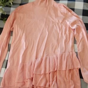 Ruffle turtle neck